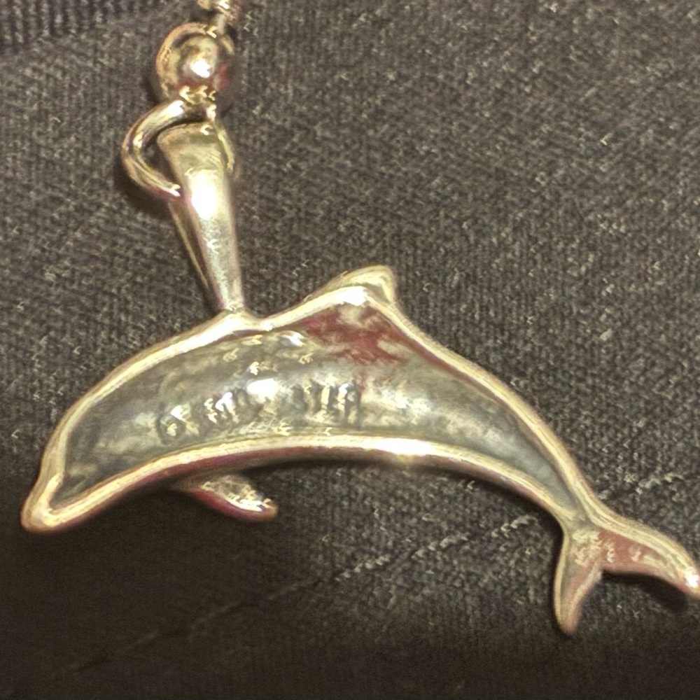 Sterling Silver Vintage Kabana Dolphin Pendandt Earrings / Hand Crafted / NWT - Picture 4 of 4